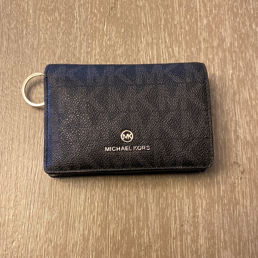 Michael Kors black keychain wallet